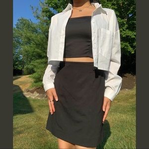 black formal skirt